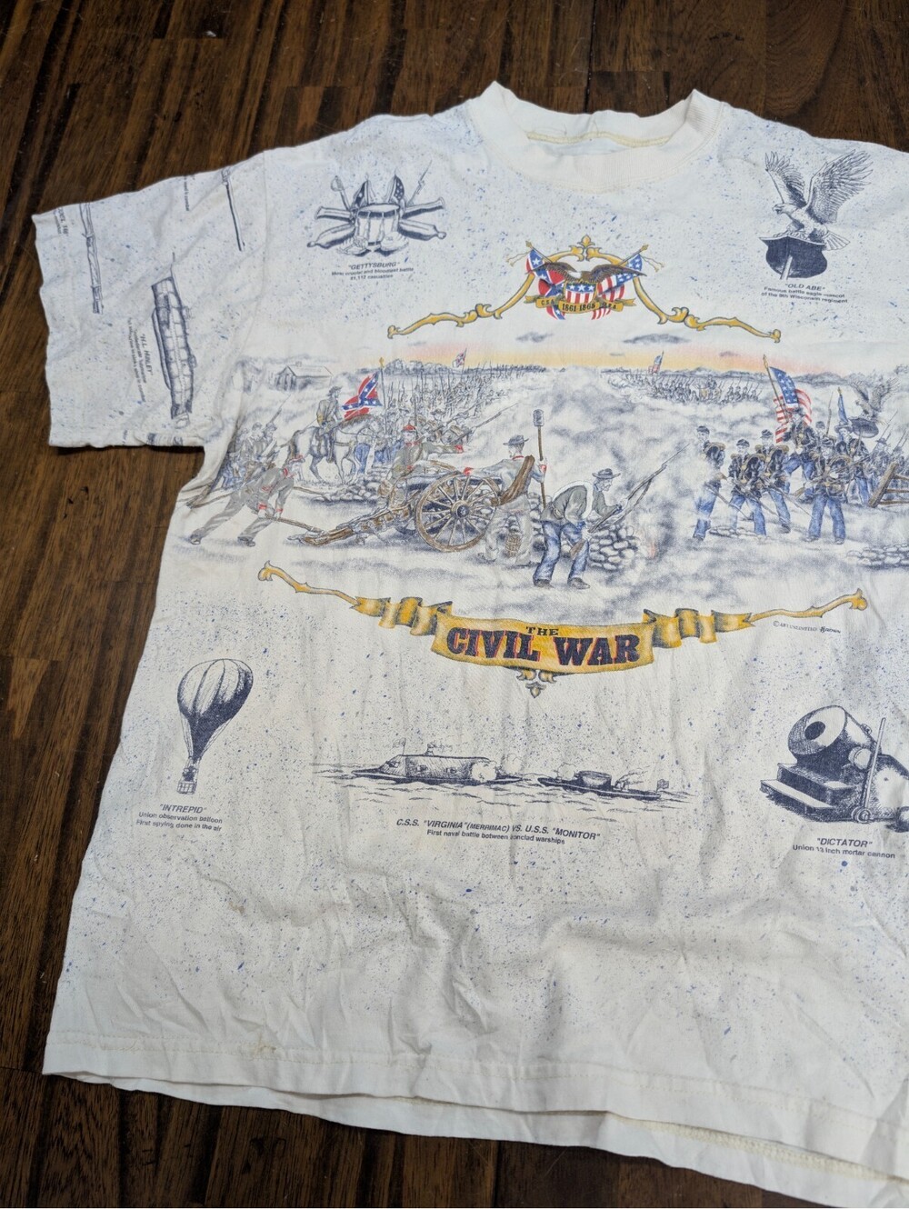 Civil War All Over Print T-Shirt Vintage Art Unlimited Large